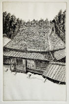 版画作品 民家 24