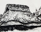版画作品 民家 45